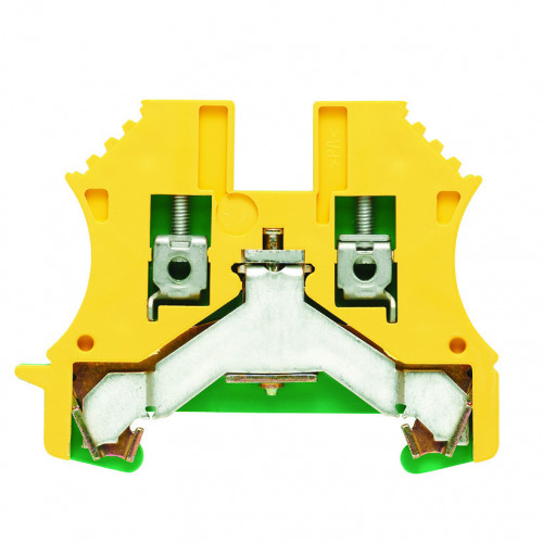 Weidmuller, 1010000000, WPE2.5, WPE Series, PE, Screw Clamp Earth Terminal, Green/Yellow, 2.5mm,
