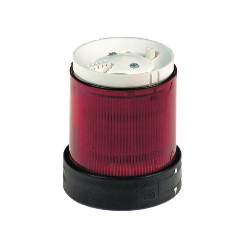 Schneider Electric, XVBC5G4, Illuminated LED Unit For 70mm Ã˜ Modular Tower Lights, Red, Flashing, 120V AC