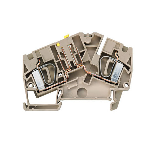 Weidmuller, 1023830000, ZTR6-2, Test-disconnect terminal, Tension clamp connection, 6 mm&Atilde;&Acirc;&sup2;, 690 V, 32 A, Pivoting, Dark Beige,