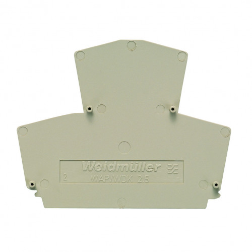 Weidmuller, 1084080000, WAPWDK2.5/4NBL, End and partition plate,