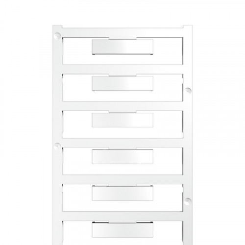 Weidmuller, 1112940000, WAD8MCNEWS, Group markers, Cover, 33.3 x 8 mm, Pitch in mm (P): 8.00 white (12 PER CARD ; 4 CARDS PER PACK),