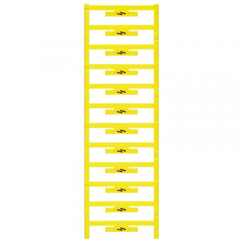 Weidmuller, 1120450000, WAD5MCBGE/SW, Group markers, Cover, 33.3 x 5 mm, Pitch in mm (P): 5.00 yellow (12 per Card, 48 Per Box),