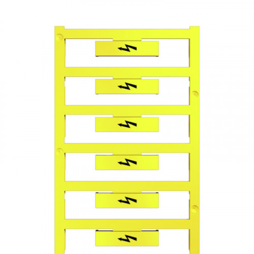 Weidmuller, 2445090000, WAD12MCBGE/SW, Group markers, Cover, 36.2 x 11.9 mm, yellow ( 8 per Card - 4 cards per pack ),