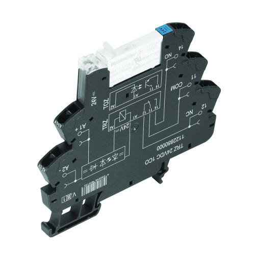 Weidmuller, 1391670000, TRZ24VDCACT, TERMSERIES, Relay module, Number of contacts: 1, NO contact AgNi, Rated control voltage: 24 V DC &Atilde;&Acirc;&plusmn;20 %, Continuous current: 6 A, Tension-clamp connection
