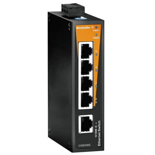 Weidmuller, 1240850000, IE-SW-BL05T-5TX, ETHERNET SW. 5 PORT UNMAN. -40 TO +75  (ENTER SERIAL No.**,