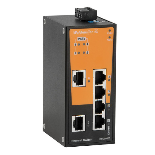 Weidmuller, 1241380000, IE-SW-BL06-2TX-4POE, Network-switch - Enter Serial No.**********,