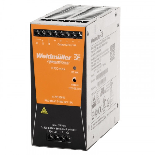 Weidmuller, 1478180000, PROMAX3240W24V10A, AC-power supply,