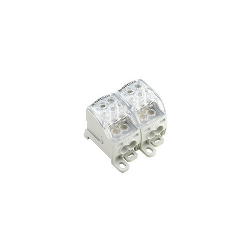 Weidmuller, 1562150000, WPD204, Grey Distribution Block, 101 Amps 1000v AC/DC, Incomming 2x25mm², Outgoing 4x16+6x10mm²,