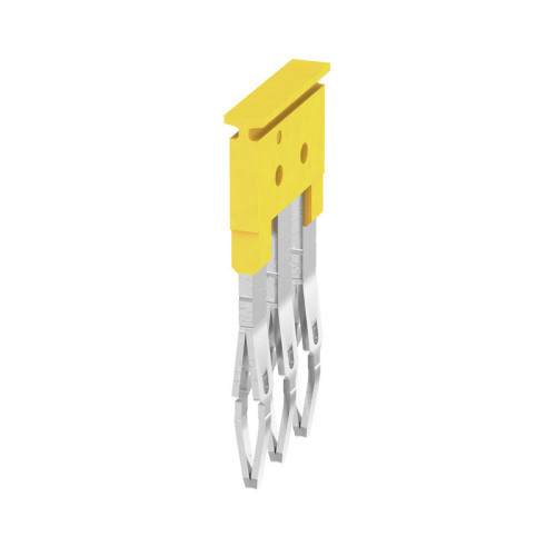 Weidmuller, 1608870000, ZQV2.5/3, Cross-connector, Yellow, 3 Way,