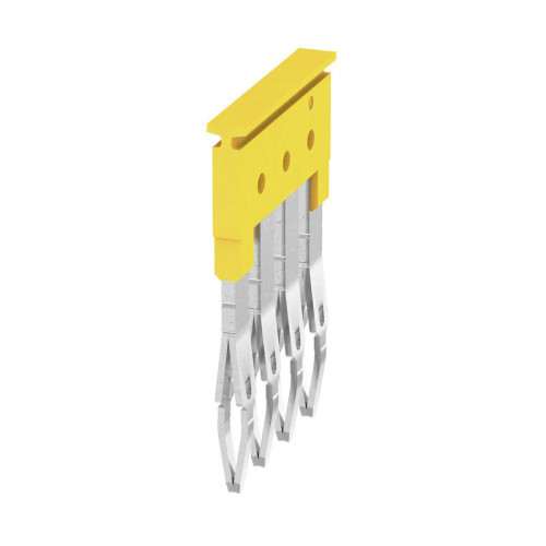 Weidmuller, 1608880000, ZQV2.5/4, Cross-connector, Yellow, 4 Way,