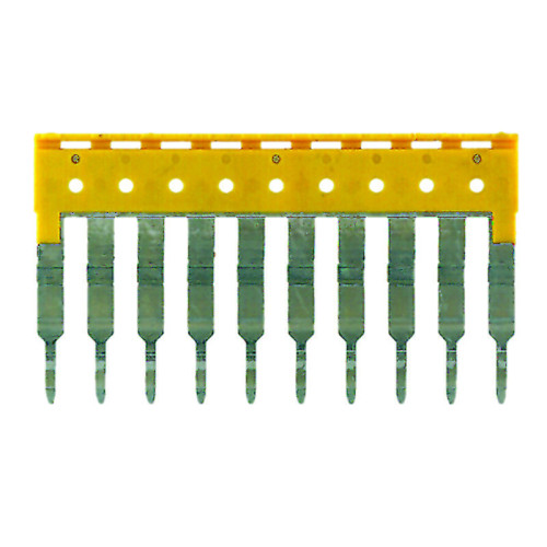 Weidmuller, 1608940000, ZQV2.5/10, Cross-connector, Yellow, 10 Way,