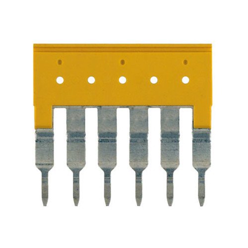 Weidmuller, 1608990000, ZQV4/6GE, Cross-connector, Yellow, 6 Way,