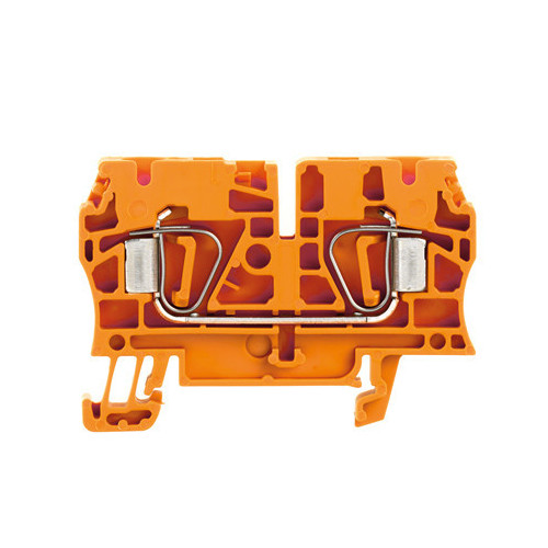 Weidmuller, 1636830000, ZDU4OR, Feed-through terminal block, Tension clamp connection, 4 mm&Atilde;&Acirc;&sup2;, 800 V, 32 A, Orange,