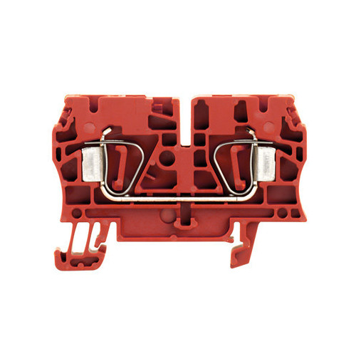 Weidmuller, 1683580000, ZDU4RT, Feed-through terminal block, Tension clamp connection, 4 mm&Atilde;&Acirc;&sup2;, 800 V, 32 A, RED,