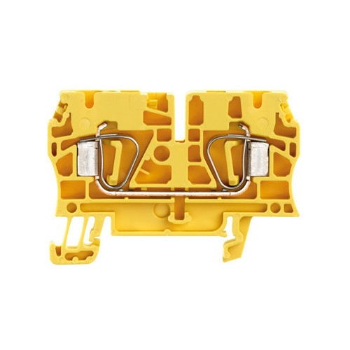 Weidmuller, 1683590000, ZDU4GE, Feed-through terminal block, Tension clamp connection, 4 mm&Atilde;&Acirc;&sup2;, 800 V, 32 A YELLOW,
