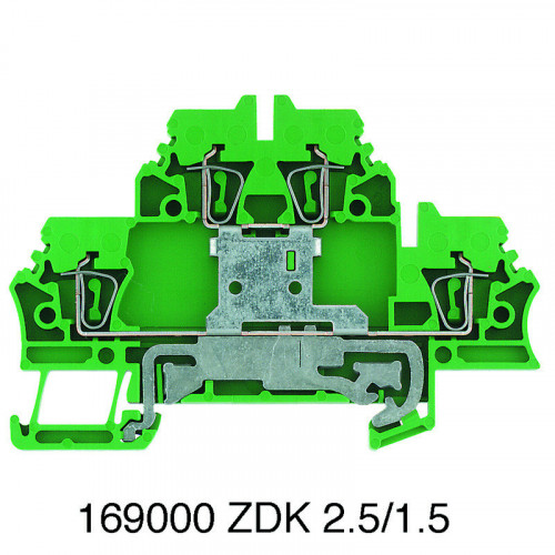 Weidmuller, 1690000000, ZDK2.5PE, Earth terminal clamp,