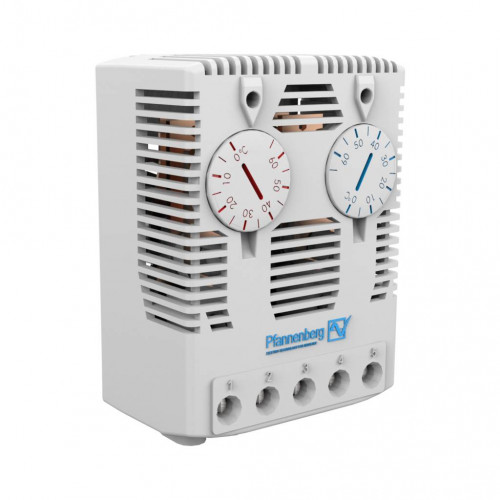 Pfannenberg, 17141000000, FLZ541, Dual Thermostat, N/C+N/O Contacts, Fan & Heater, Setting  Range 0 °C (+32 °F) … +60 °C (+140 °F),