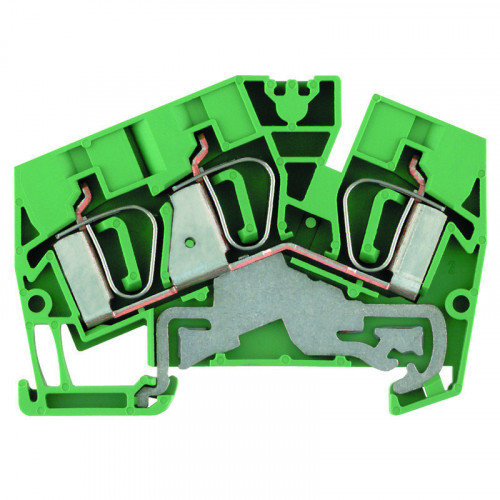 Weidmuller, 1771360000, ZPE6-2/3AN, Z-series, PE terminal, Rated cross-section: 6 mm&Atilde;&Acirc;&sup2;, Tension clamp connection, green / yellow,