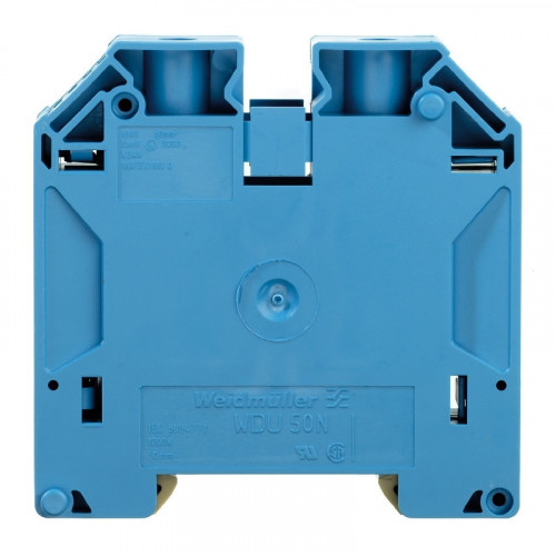 Weidmuller, 1820850000, WDU50NBL, Blue, Feed-through Terminal, Screw Connection, 50mmÂ², 1000 Volt, 150 Amps, No End Plate Required