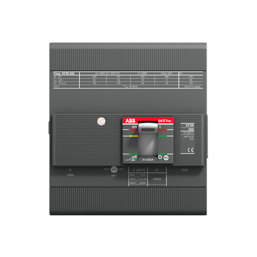 C.BREAKER TMAX XT3S 250 FIXED FOUR-POLE WITH FRONT TERMINALS AND THERMOMAGNETIC RELEASE TMD R 200-2000 A NEUTRAL = 50% PHASES