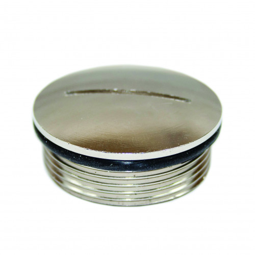 M22 Nickel Plated Brass Domed Top Blanking Plug IP68
