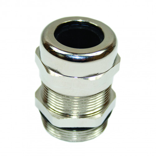 M20 Nickel Plated Brass, EMC Gland (Exe IIC Gb), IP68, Cable Entry Ã˜ 6.0 - 10.0mm