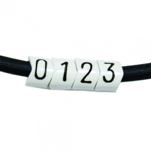 Partex, PA1/3, Black on White Marker, . (Full Stop Symbol), To Suit Tri Rated 0.75-4.0mm Or Cables With 2.5-5.0mm Ã˜, Reel of 1000