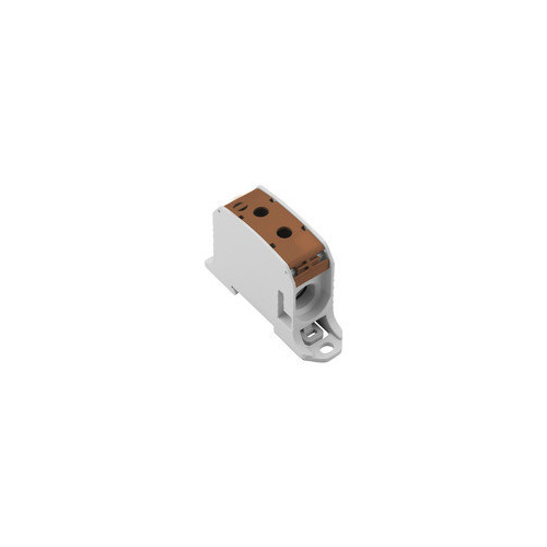 Weidmuller, 2502680000, WPD131, Brown Distribution Block, 155 Amps, 1000V AC/DC, Incomming 1x95mm², Outgoing 1x95mm² + 1x10mm²,