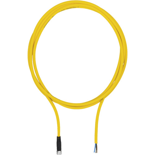 PILZ, 533121, PSEN Cable, 5m, Connection Cable 5 Metres Long, M8 4-pin Straight Socket, A-coded, To Open Ended Cable, Yellow RAL1003 PUR Cable, Drag Chain Suitable