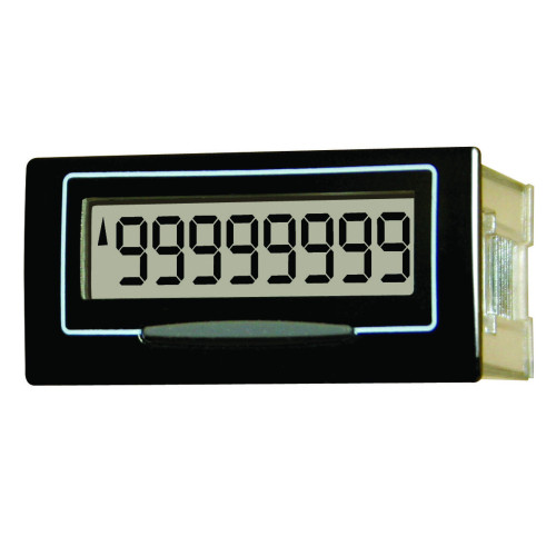 8 digit 48 x 24 DIN LCD counter 18VDC