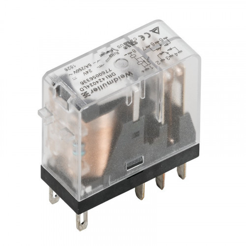 Weidmuller, 7760056339, DRI424012LTD, Relay 12V DC 5A 250V LED 2C/O,