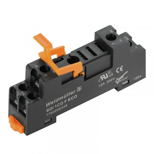 Weidmuller, 7760056348, SDI1COFECO, D-SERIES DRI, Relay bases, Number of contacts: 1, CO contact, Continuous current: 12 A, Screw connection,