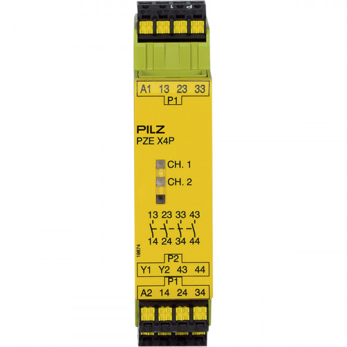PILZ, 787585, PZE X4P C, PILZ, Contact Expansion, 4 x N/O, 24V DC, 1 Channel Wiring