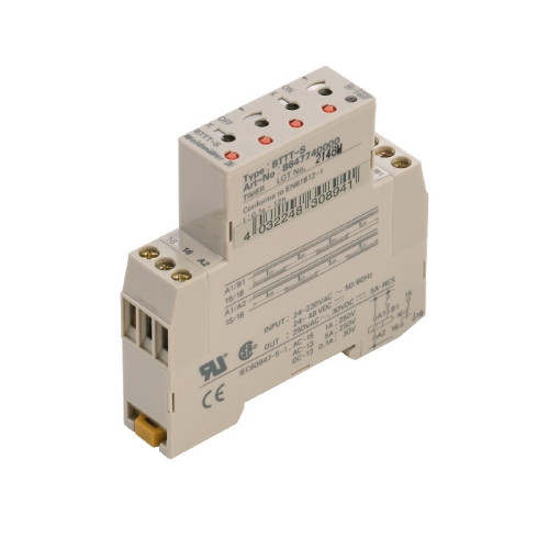 Weidmuller, 8647700000, TIMERBTM-S, WITH CTRL INPUT SERIES TIMING RELAY NO OF CONTACTS 1 AGNI 90/10 RATED CONTROL VOLTAGE,