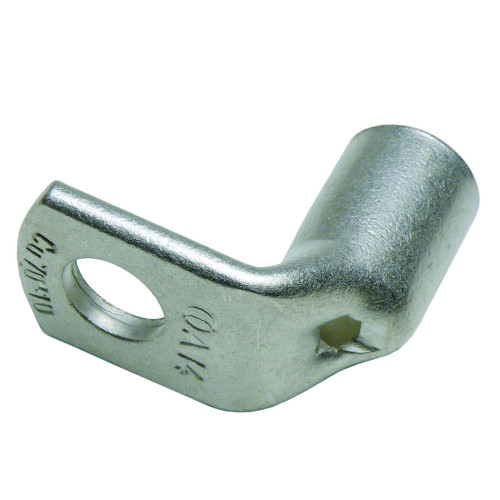 Cembre, A14-L12, A-L Copper Tube Lug, 90Ã‚Â° Angled Palm, Tapered Cable Entry Diameter 11.3mm, For 70mmÃ‚Â² Low Stranded Cable, 50 - 70mmÃ‚Â² High Stranded Flexible Cable, With Hole For 12mm ÃƒËœ Stu
