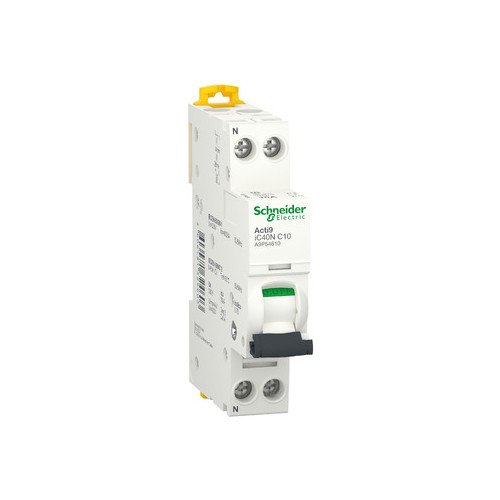 Schneider Electric, A9P54610, A9 IC40N 1Pn C 10A 6000A/10Ka Mcb