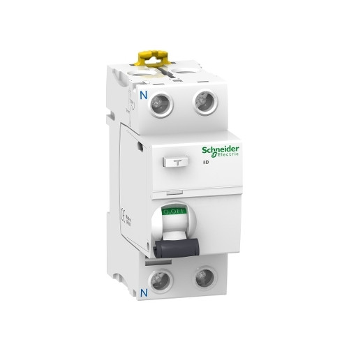 Schneider Electric, A9R16240, Acti9, ilD, AC Type, RCCB, 2 Pole, 40 Amp, 500mA Rated Residual Current Trip