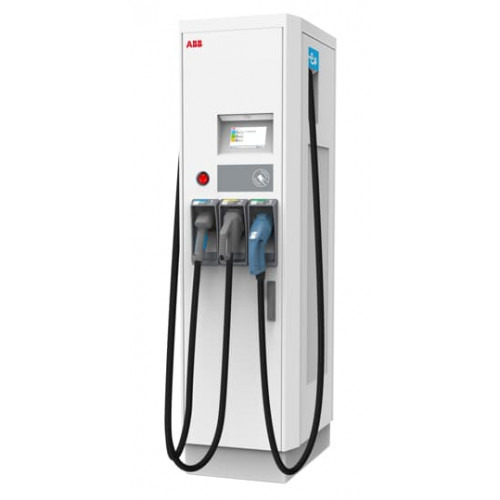 ABB, 6AGC063056, Terra CE 54 CJG 4N1-7M-0-0, 50kW Vehicle Charger, CCS 2 + CHAdeMO + AC Type 2 Cable 43 kW, 3.9m Long Charging Cable