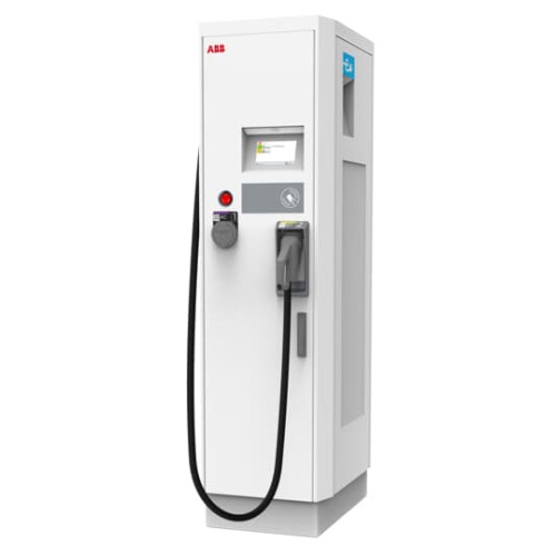 ABB, 6AGC071873, Terra CE 54 CT 4N1-7M-0-0, 50kW Vehicle Charger, CCS 2+ AC Type 2 Socket 22 kW, 3.9m Long Charging Cable