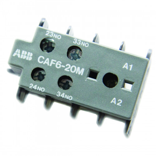 ABB, CAF6-11M, GJL1201330R0003, Top Mounted Auxiliary Contact Block For B, BC & VB (NO) Miniature Contactors, 1 x N/O, 1 x N/C