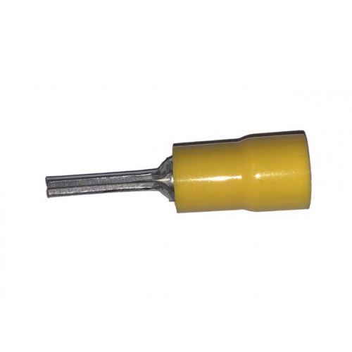 Cembre, GF-P10, PVC Insulated Crimp, Pin, Cable Entry 4.0 - 6.0mmÂ², (YELLOW) Pin Length 10mm, Width 1.6mm, Pack of 100,