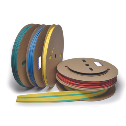 Cembre, TCS190X100YE, 2:1 Ratio Heat Shrink, Colour : Yellow, Pre Shrink 19mm O/D, After Shrinking 9mm, Flat Width 31mm, 100m Coil