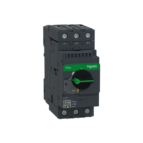 Schneider Electric, GV3L32, Magnetic Motor Circuit Breaker, Rotary Knob, Magnetic Protection 32 Amps, Magnetic Tripping Current 416 Amps