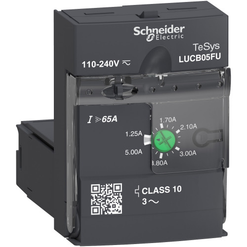 Schneider Electric, LUCB05FU, LUCB Advanced Control Unit, Class 10, 110-240V AC/DC, 1.25 - 5.0 A