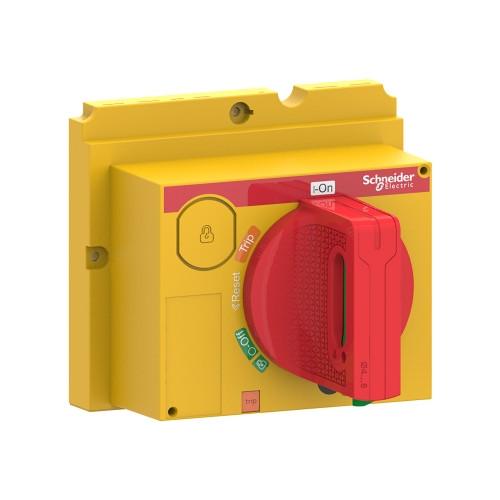 Schneider Electric, LV429339T, Direct Mount Rotary Handle, Red/Yellow, Padlockable, To Suit, ComPact NSX 100/160/250