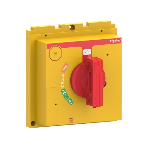 Schneider Electric, LV429339T, Direct Mount Rotary Handle, Red/Yellow, Padlockable, To Suit, ComPact NSX 400/630