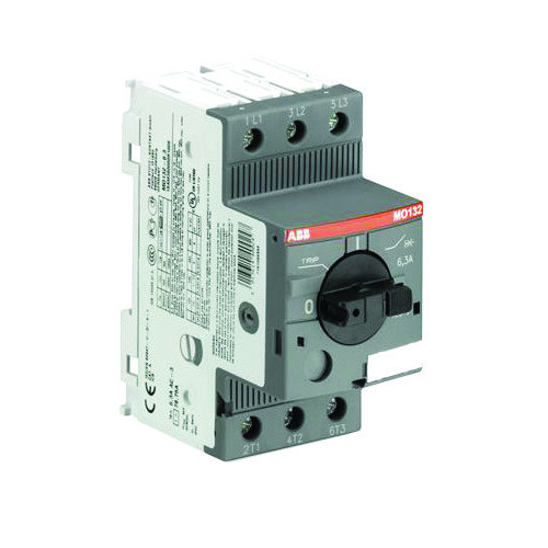 ABB, MO132-6.3, 1SAM360000R1009, MO132 Magnetic Circuit Breaker, Rotary Knob, 2.20kW @ 400V, Current 6.30A, Short Circuit Current 78.75A