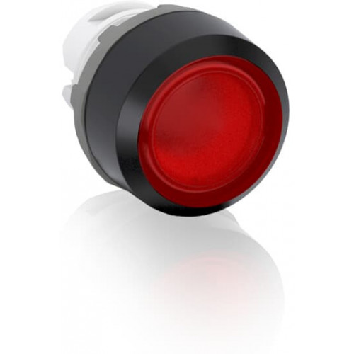 ABB, MP1-11R, 1SFA611100H1101, Modular, 22mm Ã˜ Mounting, Red Illuminated Flush Pushbutton, Black Plastic Bezel, Momentary Action