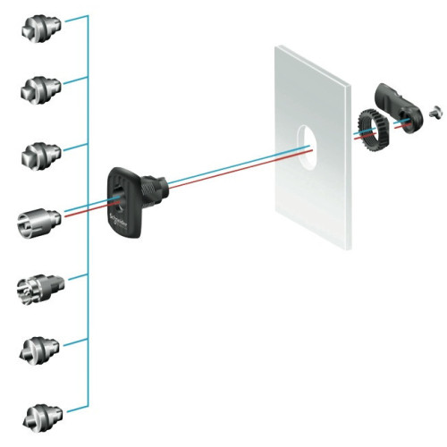 Schneider Electric, NSYAEDL3524S3D, S3D Key Handle, For Spacial S3D Enclosures,  3524E