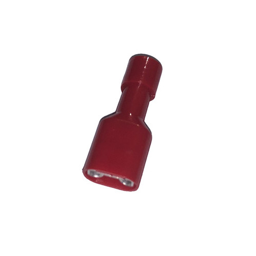 Cembre, RF-F408P, Halogen Free Fully Insulated Crimp, Female Disconnect, Cable Entry 0.25 - 1.5mmÂ², (RED) Tab Size 4.8 x 0.8mm, Pack of 100,